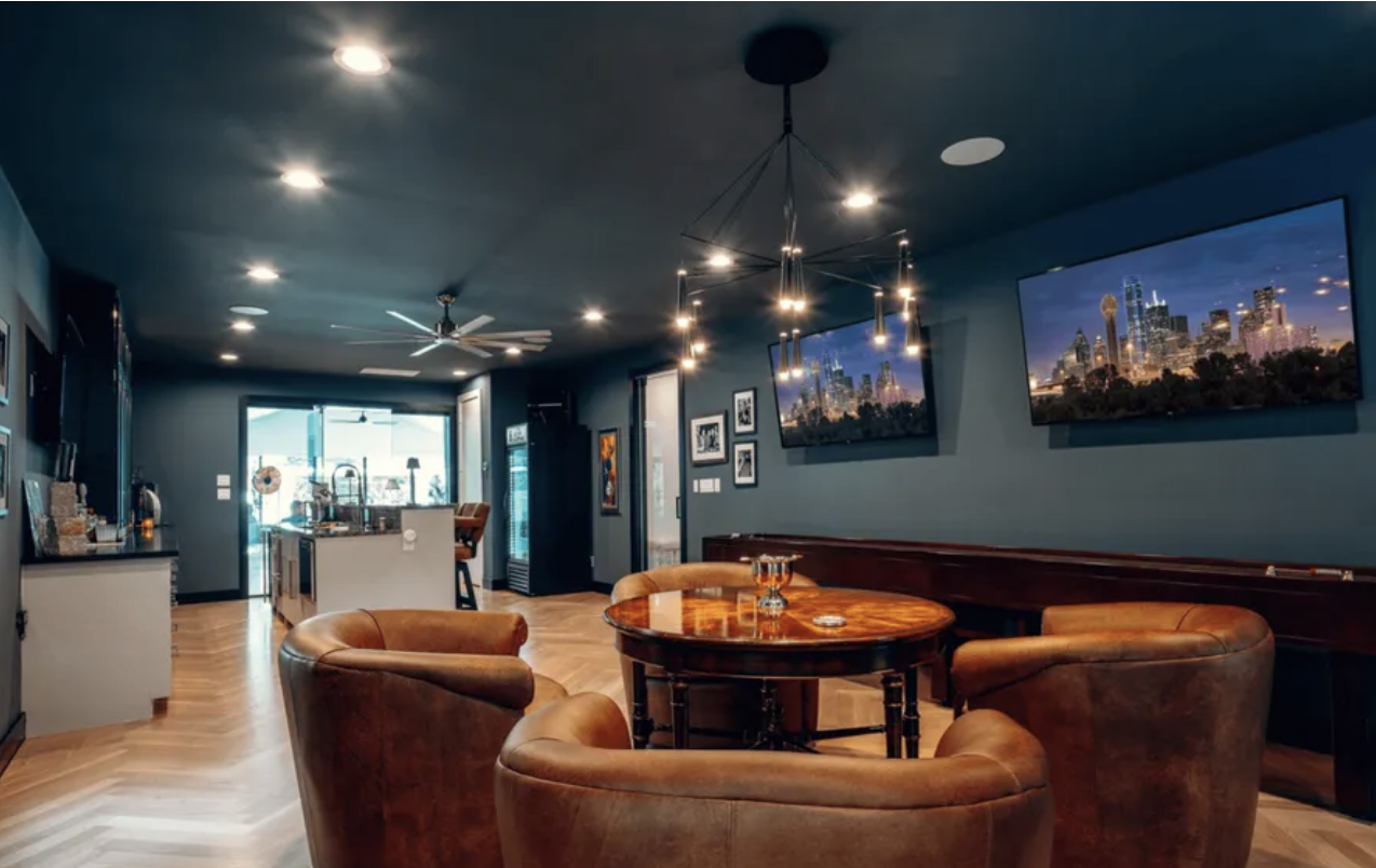 Bar leather stools and seating