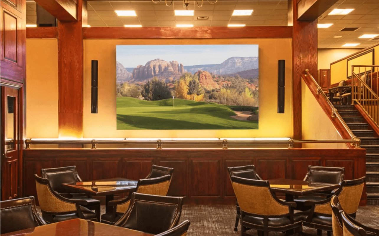 Video wall installation in country club