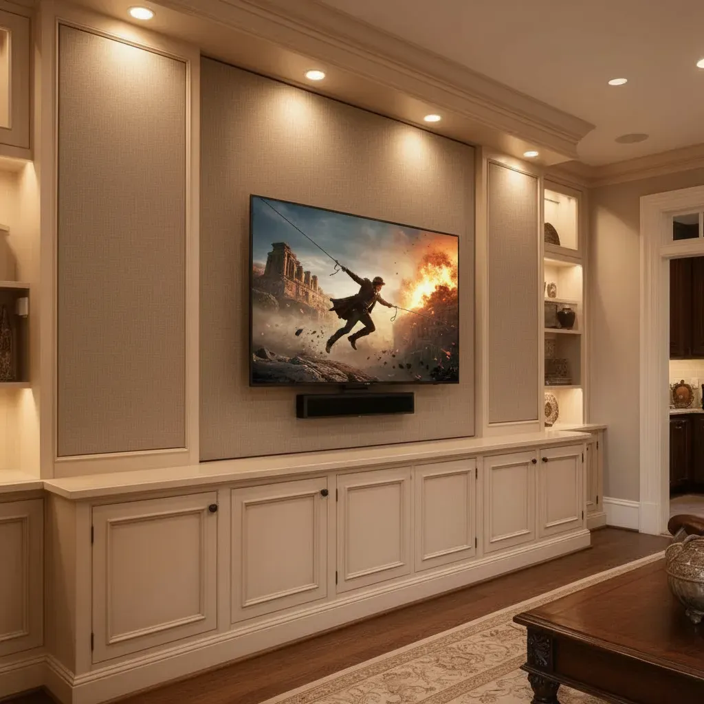 Custom millwork with hidden technology